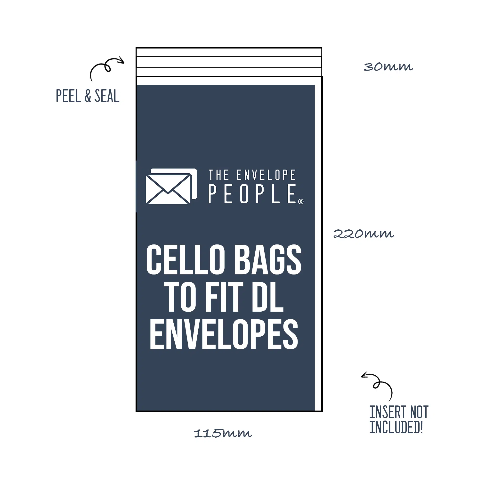 Cello Bags to Fit DL Envelopes (Peel & Seal)