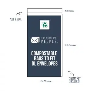Compostable - Cello Bags to Fit DL Envelopes (Peel & Seal) 10 Compostable - Cello Bags to Fit DL Envelopes