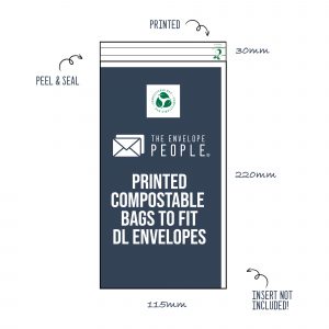Printed - Compostable Cello Bags to Fit DL Envelopes