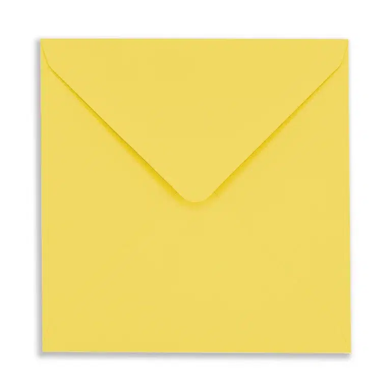 155mm Square Sunflower Yellow Envelopes (120gsm)