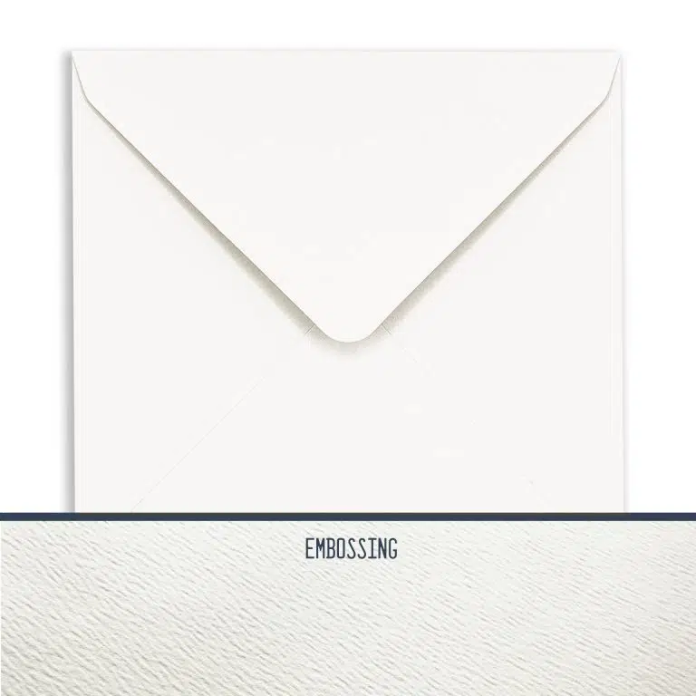 155mm Square Accent Antique Alabaster Embossed Envelopes