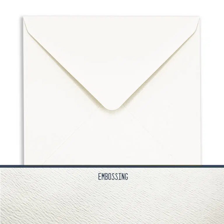 155mm Square Accent Antique Silk Embossed Envelopes (110gsm)