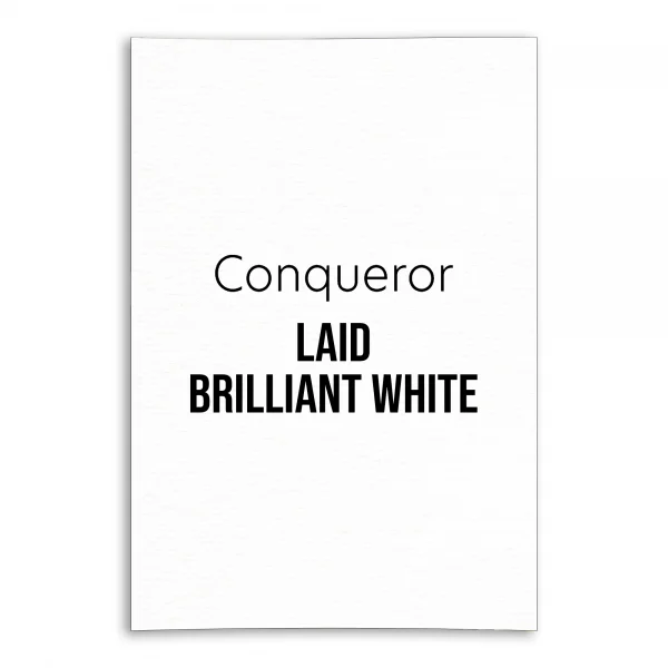 Conqueror Laid Unwatermarked Card - Brilliant White