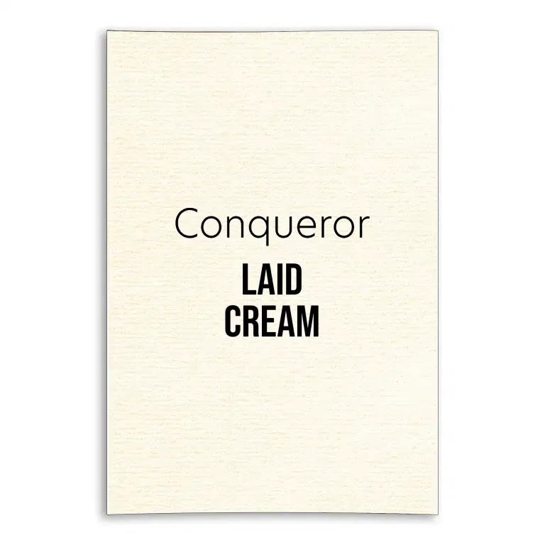 Conqueror Laid Unwatermarked Card - Cream