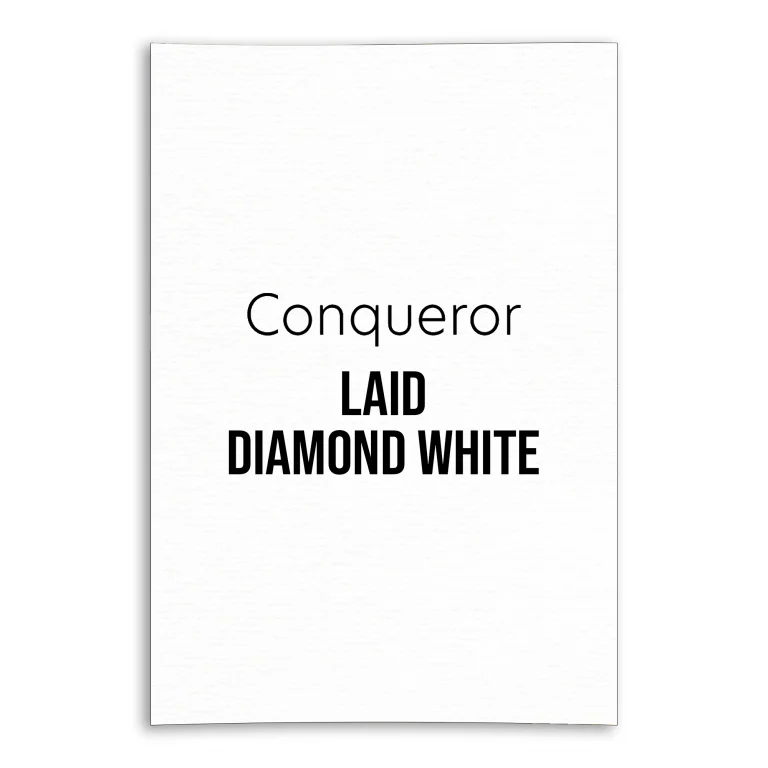 Conqueror Laid Unwatermarked Card - Diamond White