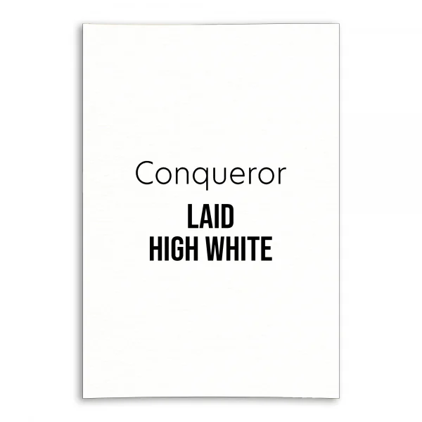 Conqueror Laid Unwatermarked Card - High White