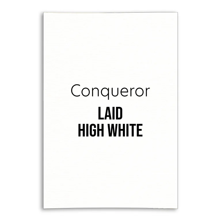 Conqueror Laid Unwatermarked Card - High White