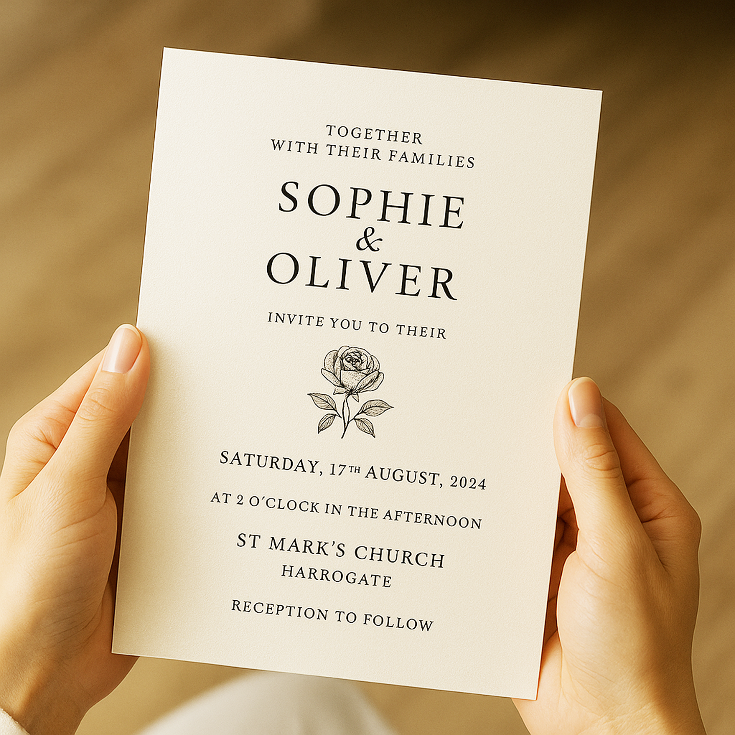 A5 Flat Sheet Wedding Invites