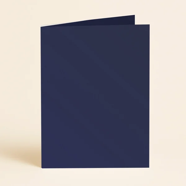 A5 Single Fold Card - Curious Metallics Blue Steel