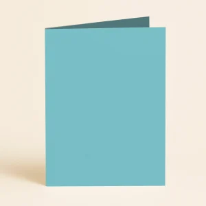 A5 Single Fold Card - Keaykolour Caribbean Blue