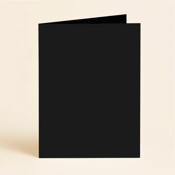 A5 Single Fold Card - Keaykolour Deep Black