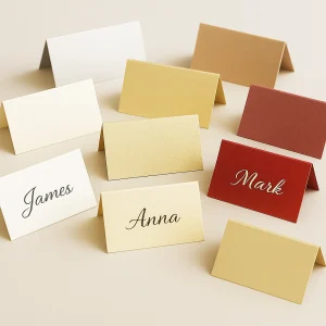 Pearlescent Folded Place Cards