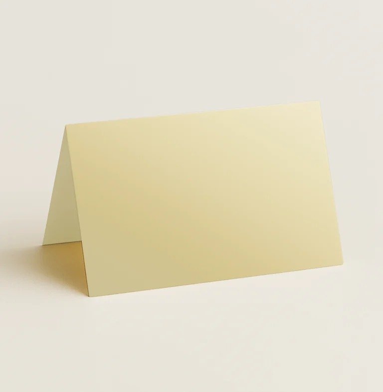 Folded Place Cards - Curious Metallics Champagne