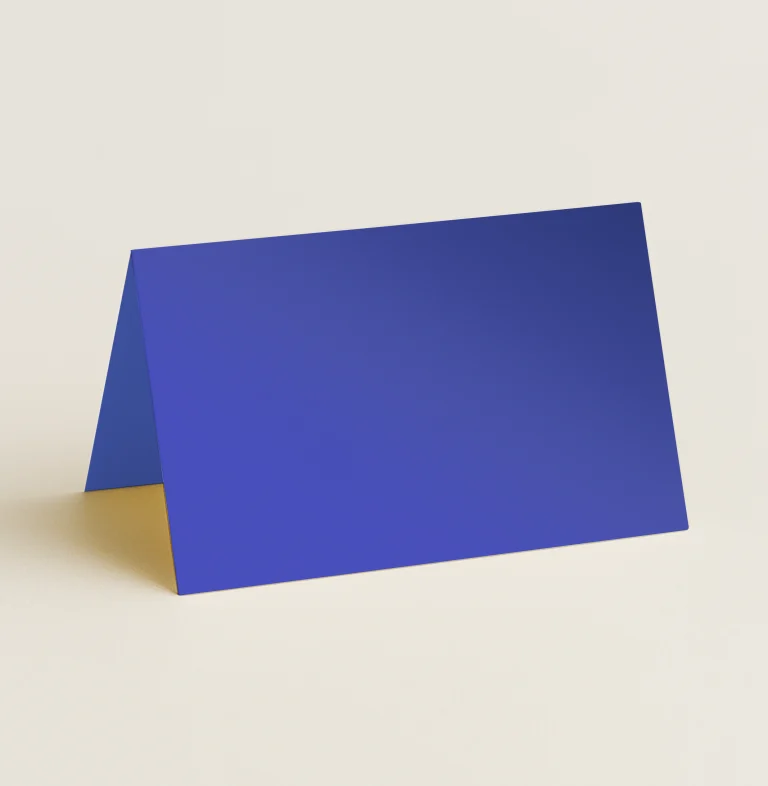 Folded Place Cards - Curious Metallics Electric Blue