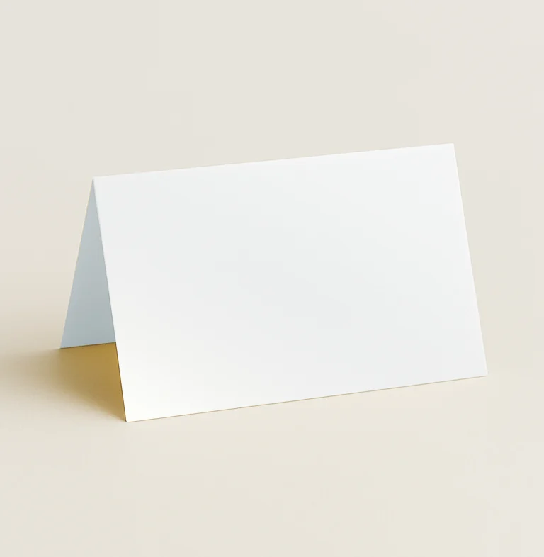 Folded Place Cards - Curious Metallics Ice Silver