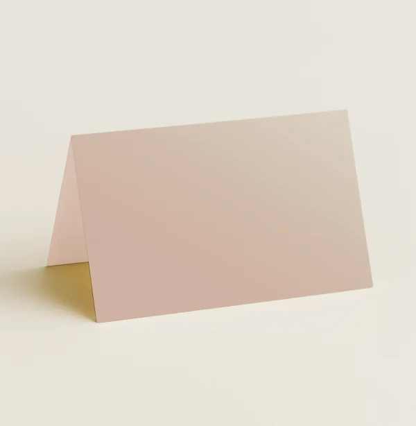 Folded Place Cards - Curious Metallics Nude