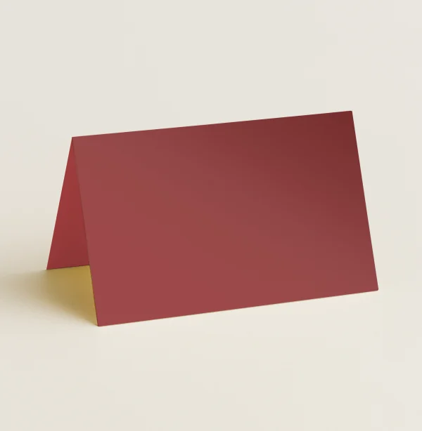 Folded Place Cards - Curious Metallics Red Lacquer