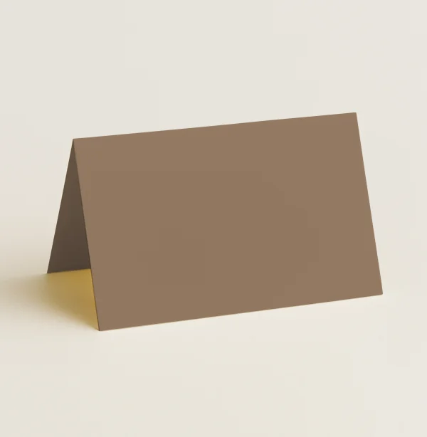 Folded Place Cards - Keaykolour Cappuccino