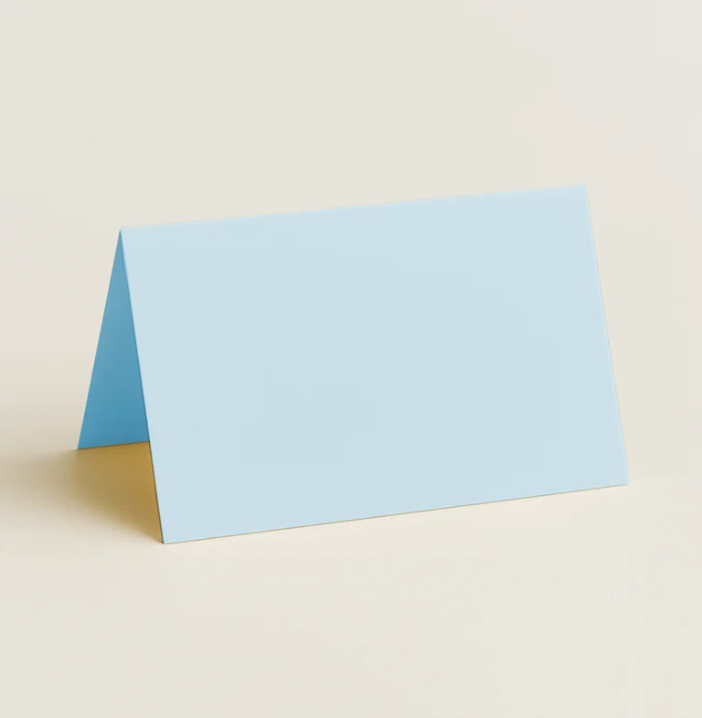 Folded Place Cards - Olin Colours Baby Blue