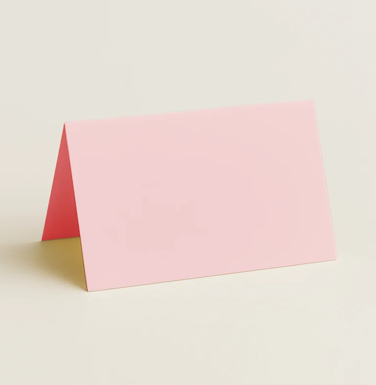 Folded Place Cards - Olin Colours Baby Pink