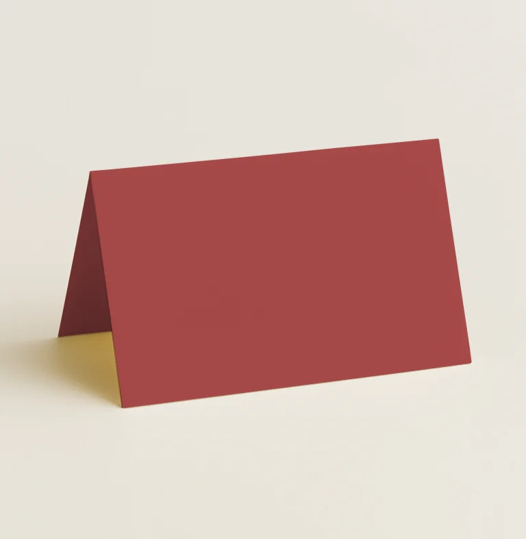 Folded Place Cards - Olin Colours Cherry