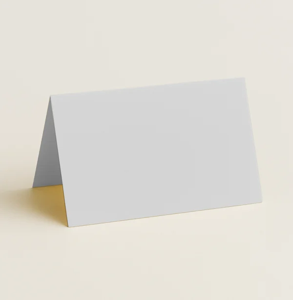 Folded Place Card in Olin Colours Grey