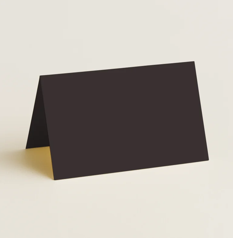 Folded Place Cards - Olin Colours Hot Brown