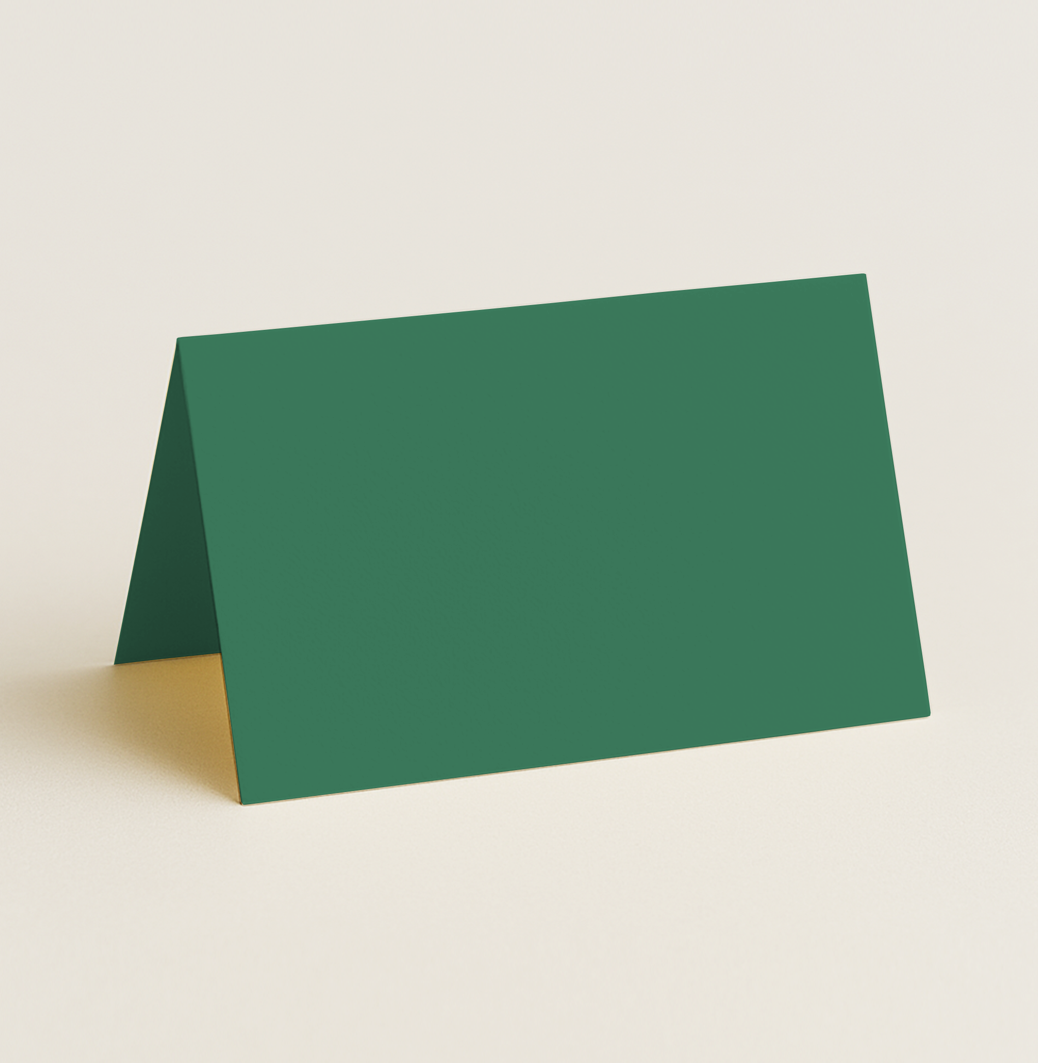 Folded Place Card in Olin Colours Jungle Green