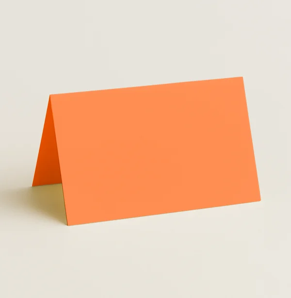 Folded Place Cards - Olin Colours Orange