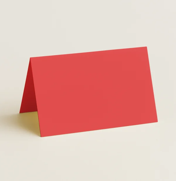 Folded Place Cards - Olin Colours Poppy