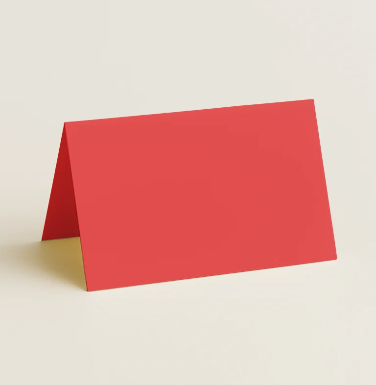 Folded Place Cards - Olin Colours Poppy