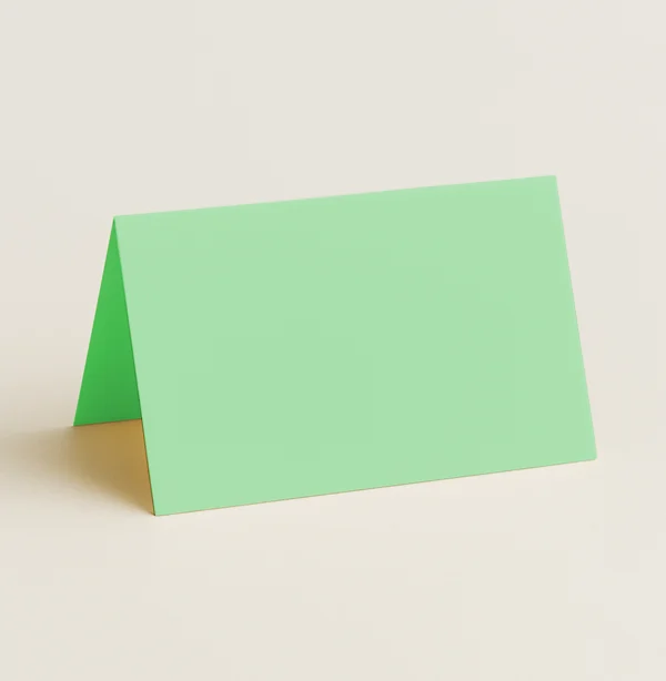 Folded Place Cards - Olin Colours Spring Green