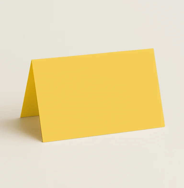 Folded Place Cards - Olin Colours Sunshine Yellow