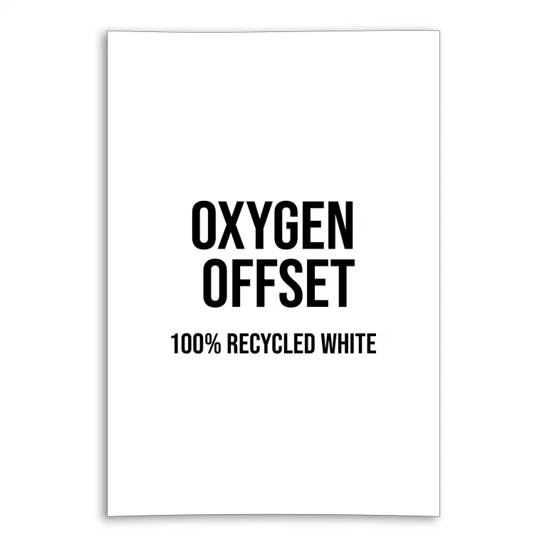 Oxygen Offset 100% Recycled White Card