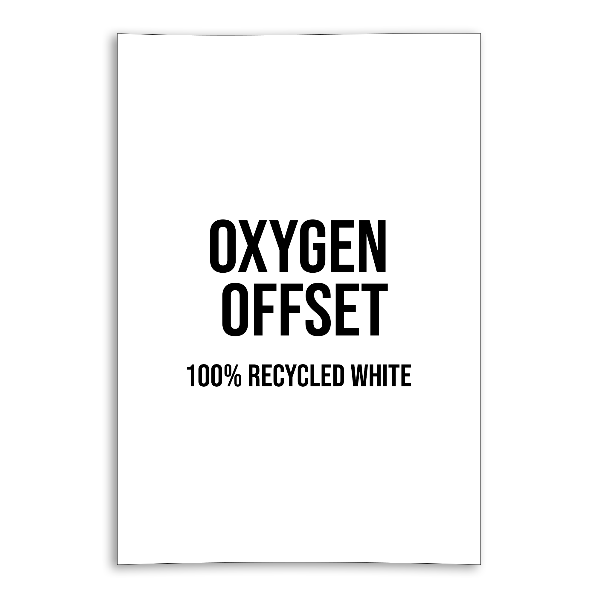 Oxygen Offset 100% Recycled White Card