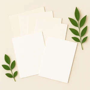 White & Ivory 128mm x 178mm (5x7) Flat Sheet Cards