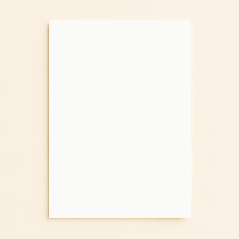 A5 Flat Sheet Card - Olin Design Soft White