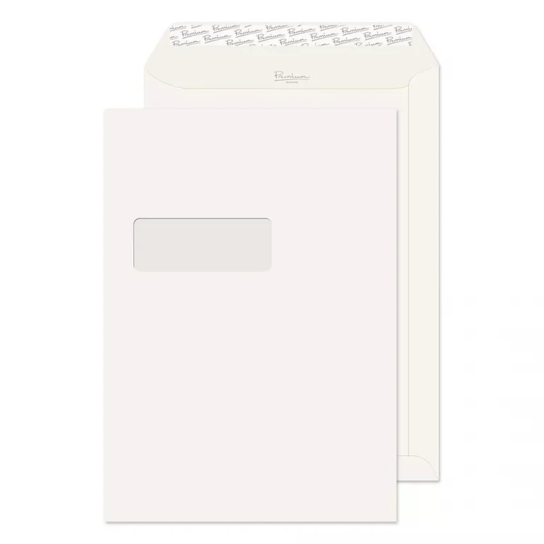 C4 Ice White Peel & Seal Window Pocket Envelopes (120gsm)