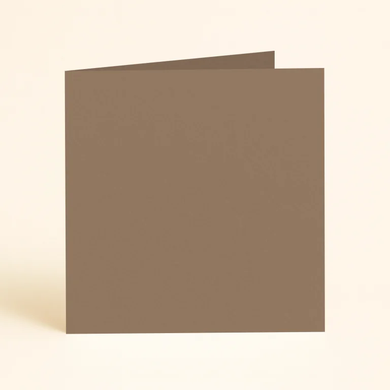 125mm Square Single Fold Card - Keaykolour Cappuccino
