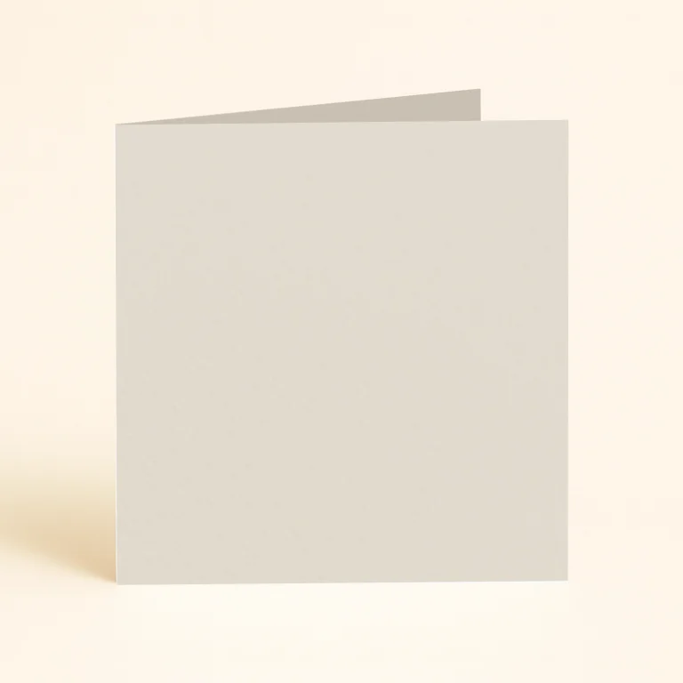 150mm Square Single Fold Card - Keaykolour China White
