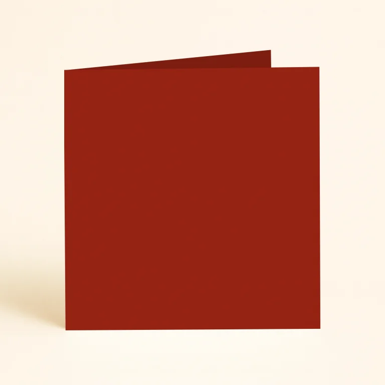 125mm Square Single Fold Card - Keaykolour Guardsman Red