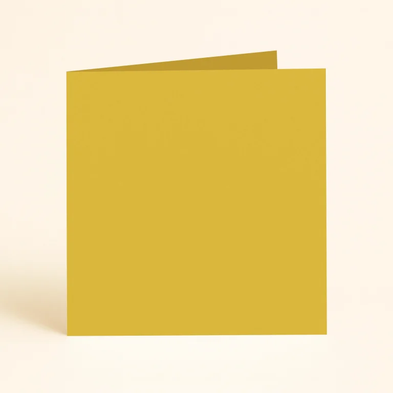 150mm Square Single Fold Card - Keaykolour Indian Yellow