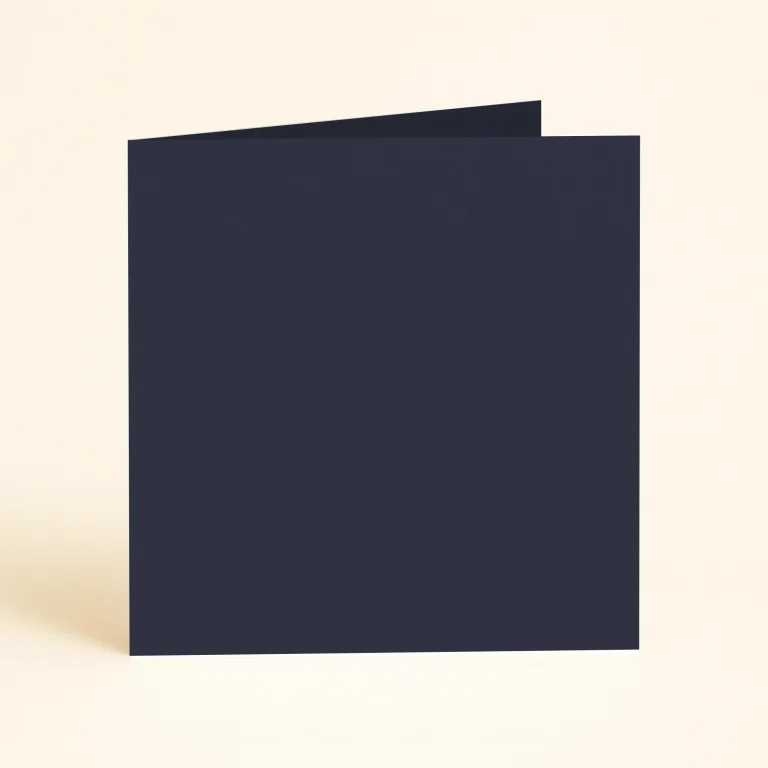 125mm Square Single Fold Card - Keaykolour Navy Blue