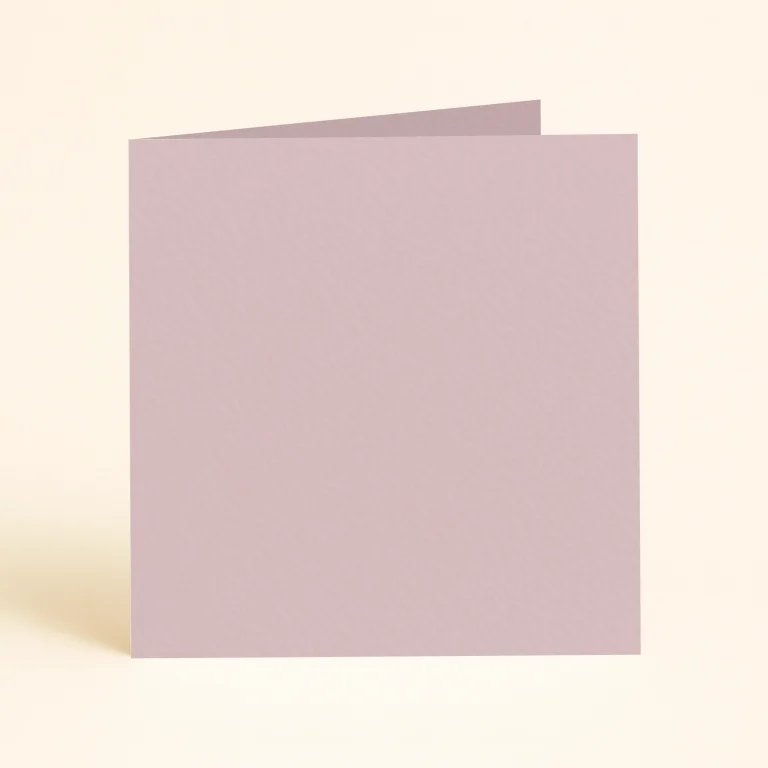 125mm Square Single Fold Card - Keaykolour Old Rose