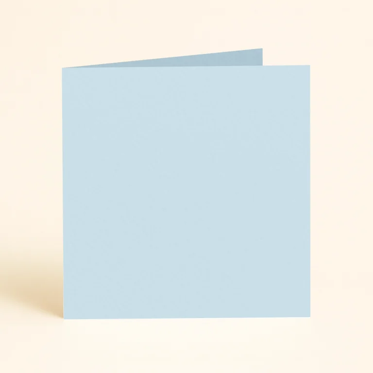 125mm Square Single Fold Card - Olin Colours Baby Blue