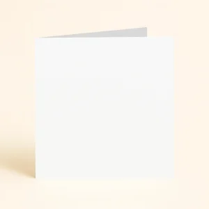 125mm square folded Olin colours Bright White