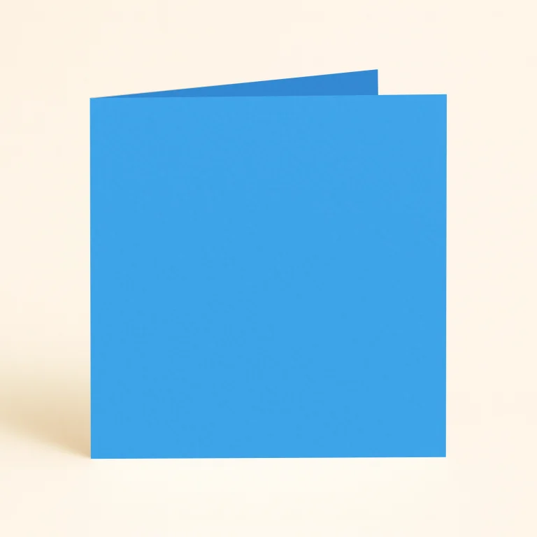 125mm Square Single Fold Card - Olin Colours California Blue