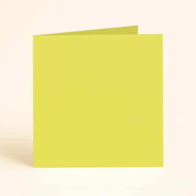 150mm Square Single Fold Card - Olin Colours Citrus Yellow