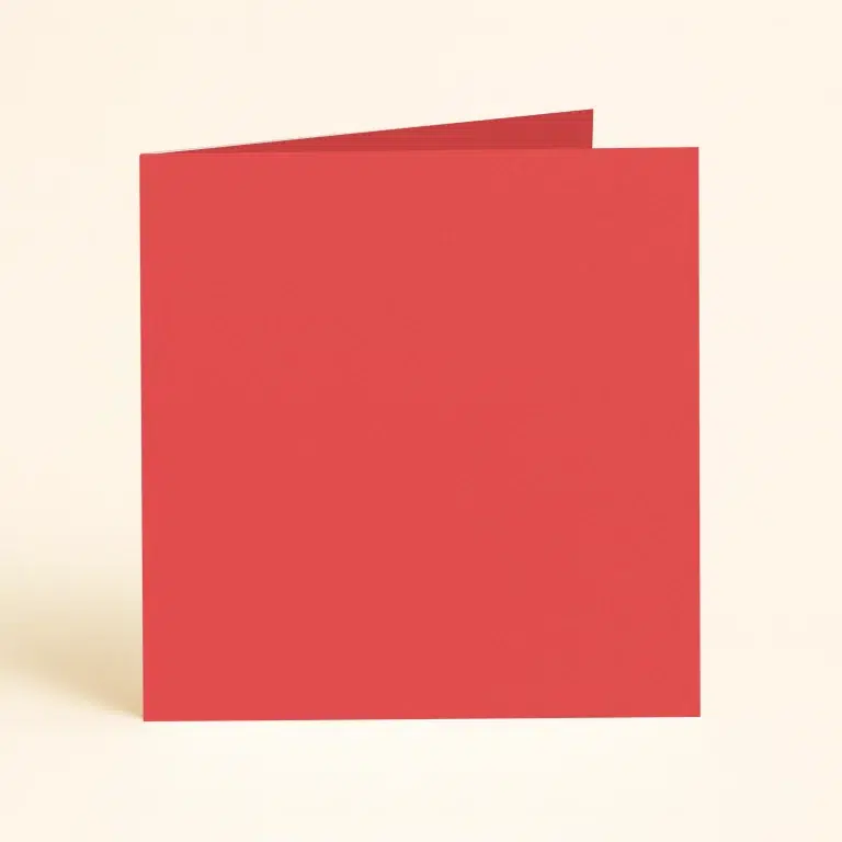 150mm Square Single Fold Card - Olin Colours Poppy