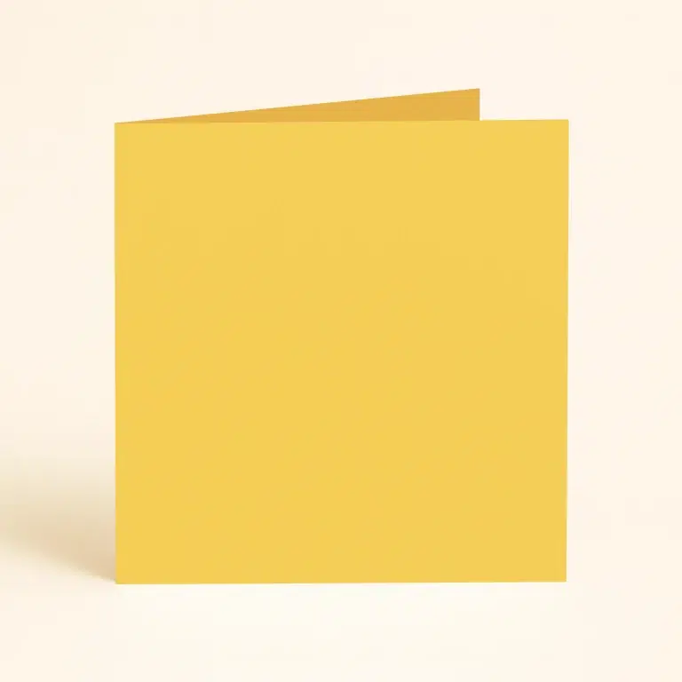 150mm Square Single Fold Card - Olin Colours Sunshine Yellow